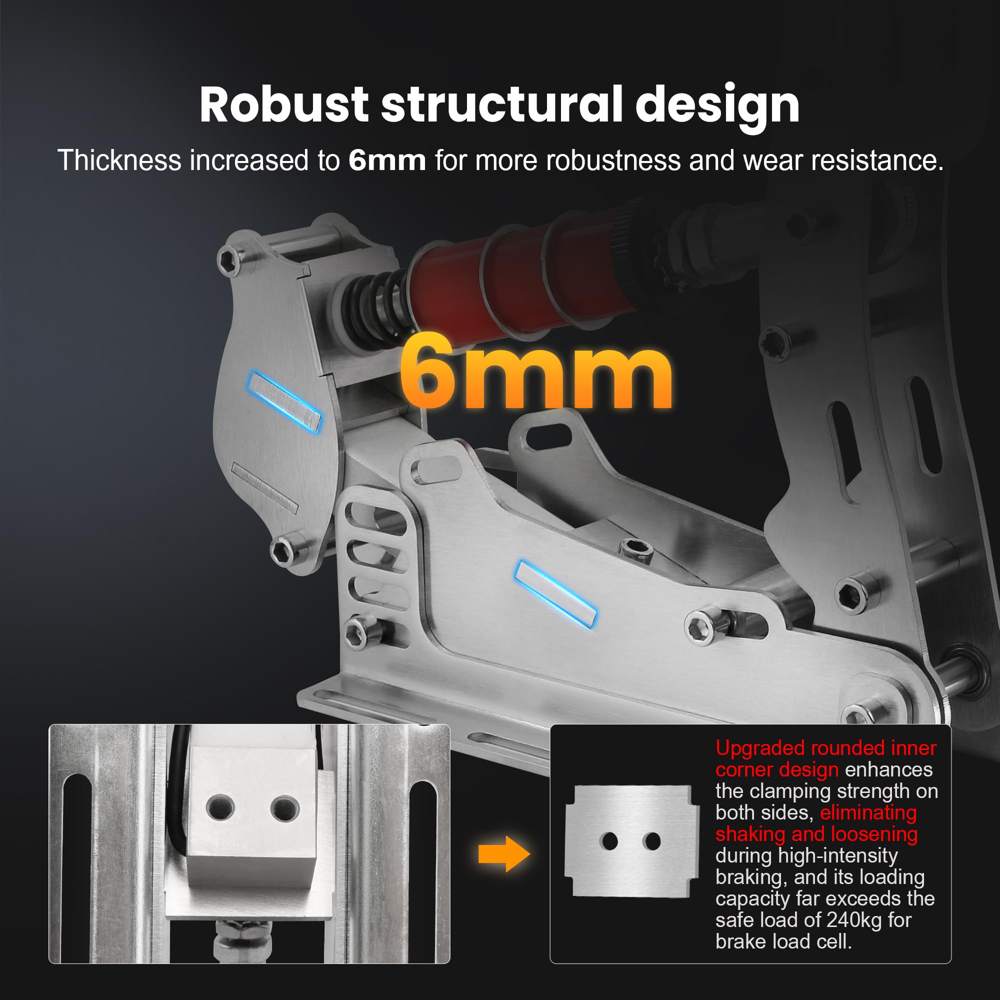Amazon.com: SIMSONN NEW PRO Pedals Sim Racing Pedals PC Racing 