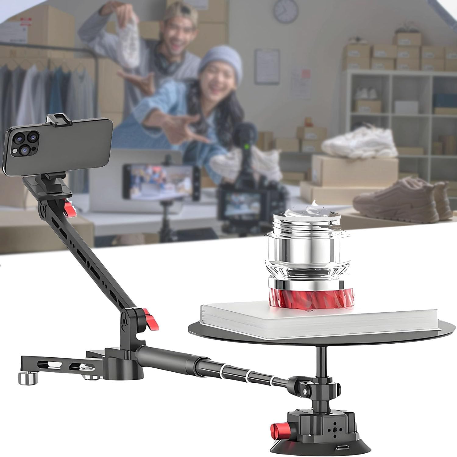Obrotowy Stół 360 Stopni, Profesjonalny Stół Obrotowy Do Fotografii, Obrotowy Slider Do Aparatu, Obrotowa Platforma, Do Fotografii Produktowej/Nagrywania Filmów/Robienia Zdjęć
