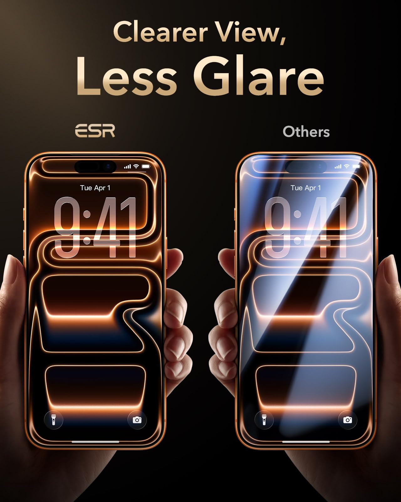 ESR Lot de 2 Verre Trempé Anti-Espion pour iPhone 17 Pro Max, Armorite Pro
