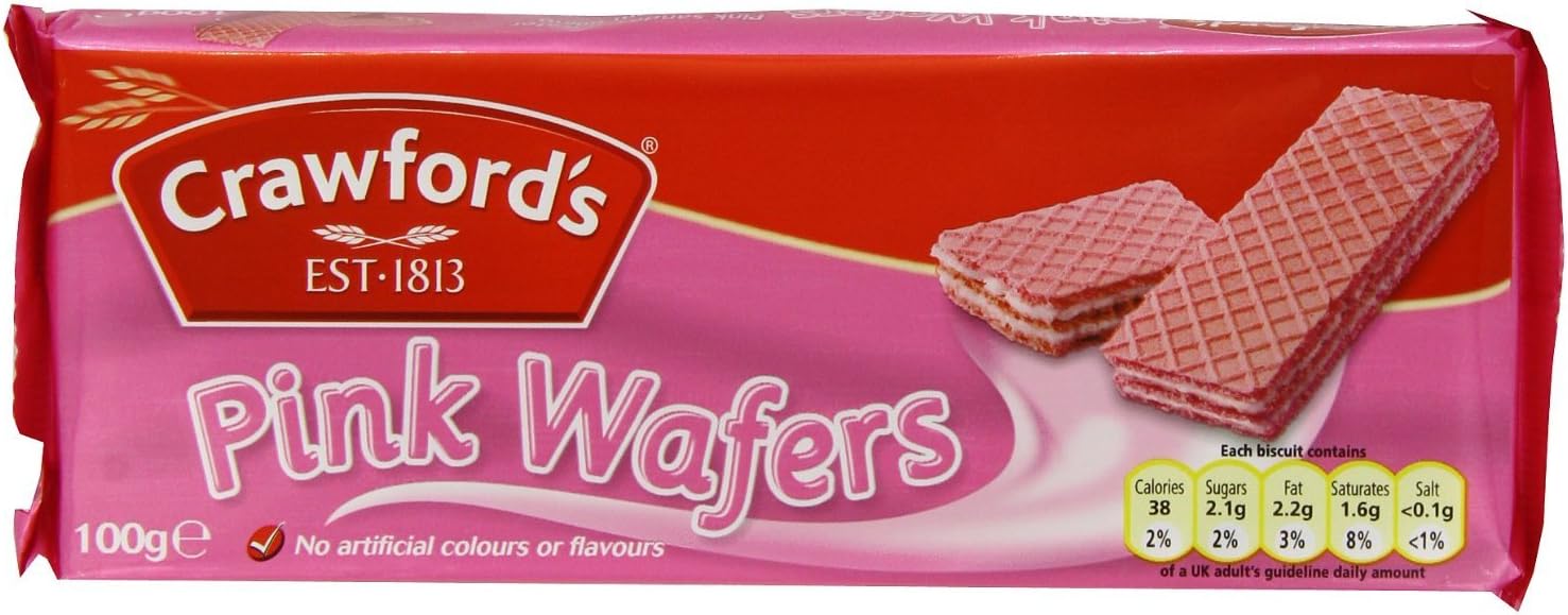 Crawford's Pink Wafers 100g Amazon.co.uk Grocery