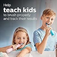 Vista 5 de Philips Sonicare Cepillos de dientes eléctricos recargables conectados por Bluetooth para niños de 3 años, interactivos para un mejor cepillado