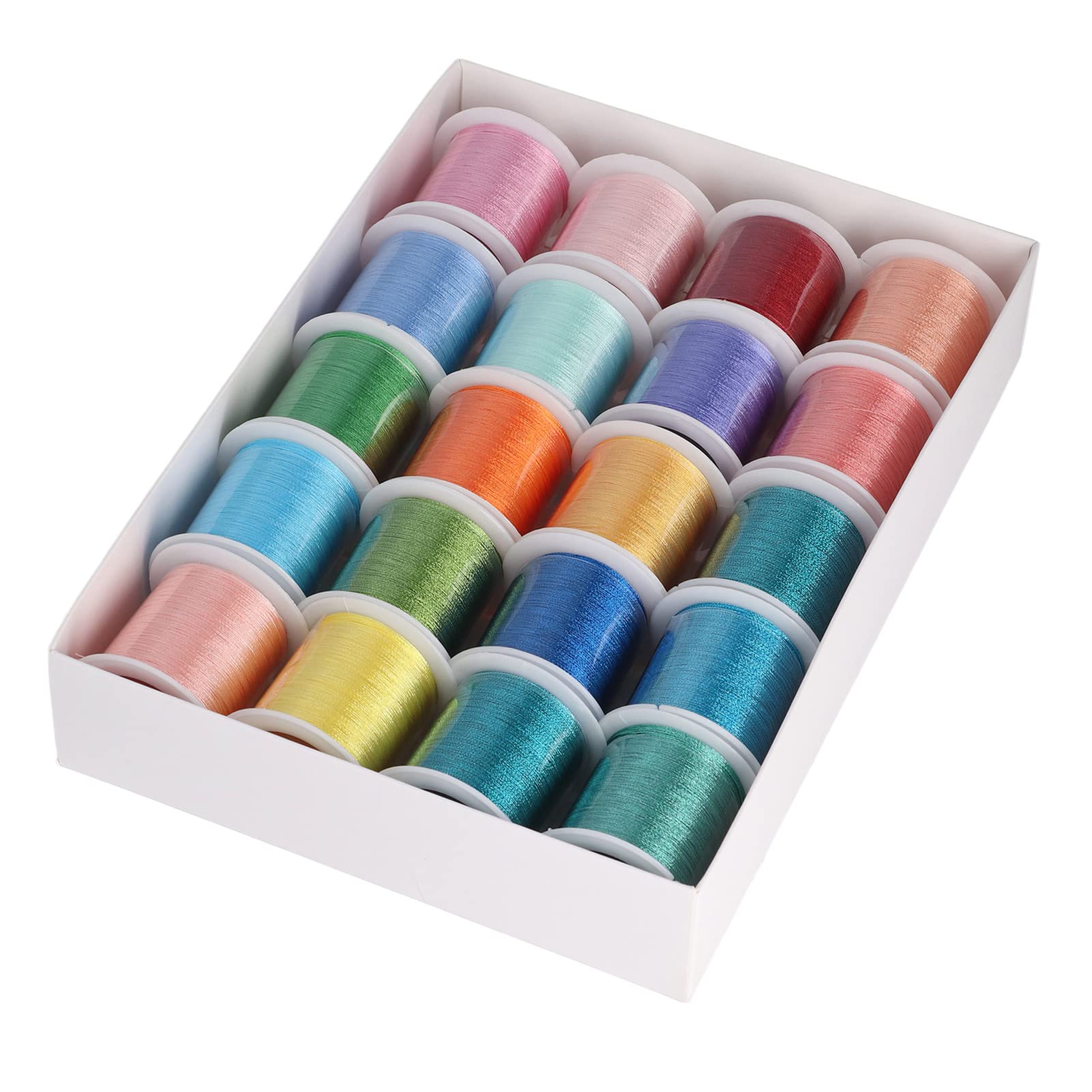 20 Unidades de cordón para Pulseras, 328 pies cortables, 0,2 mm, cordón de poliéster de 3 Hilos para ensartar Cuentas, cordón elástico para fabricación de Joyas con Cuentas de