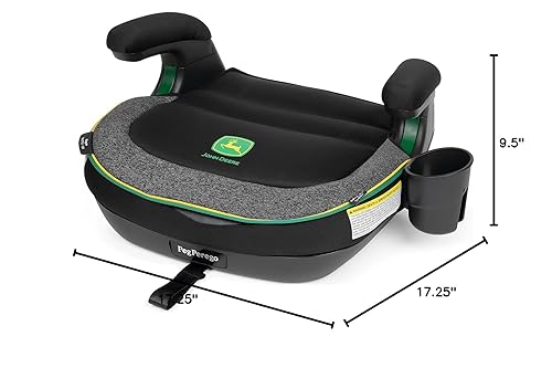 Miniatura 7 de Peg Perego Viaggio Shuttle - Asiento elevador de coche para niños de 40 a 120 libras - Fabricado en Italia - John Deere (negro y verde)