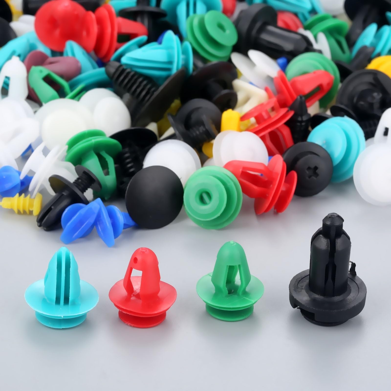 Viti e accessori 500PCS Elementi Di Fissaggio Misti Pannello Rivestimento Della Porta Paraurti Automatico Rivetto Clip Per Auto Fermo Push Kit Copertura Motore 30 Tipi