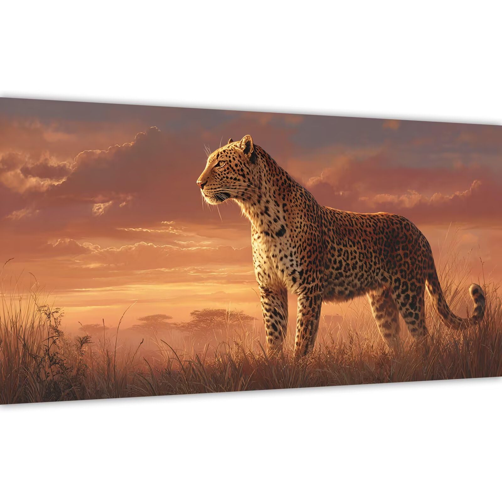 Łąka Malowanie według liczb dla dorosłych, 2025 Początkujący i dzieci DIY Zestaw Leopard 90x180 cm Malowanie według liczb farb akrylowych z pędzlami na płótnie,Prezent Dekoracja ścienna do domu, bez