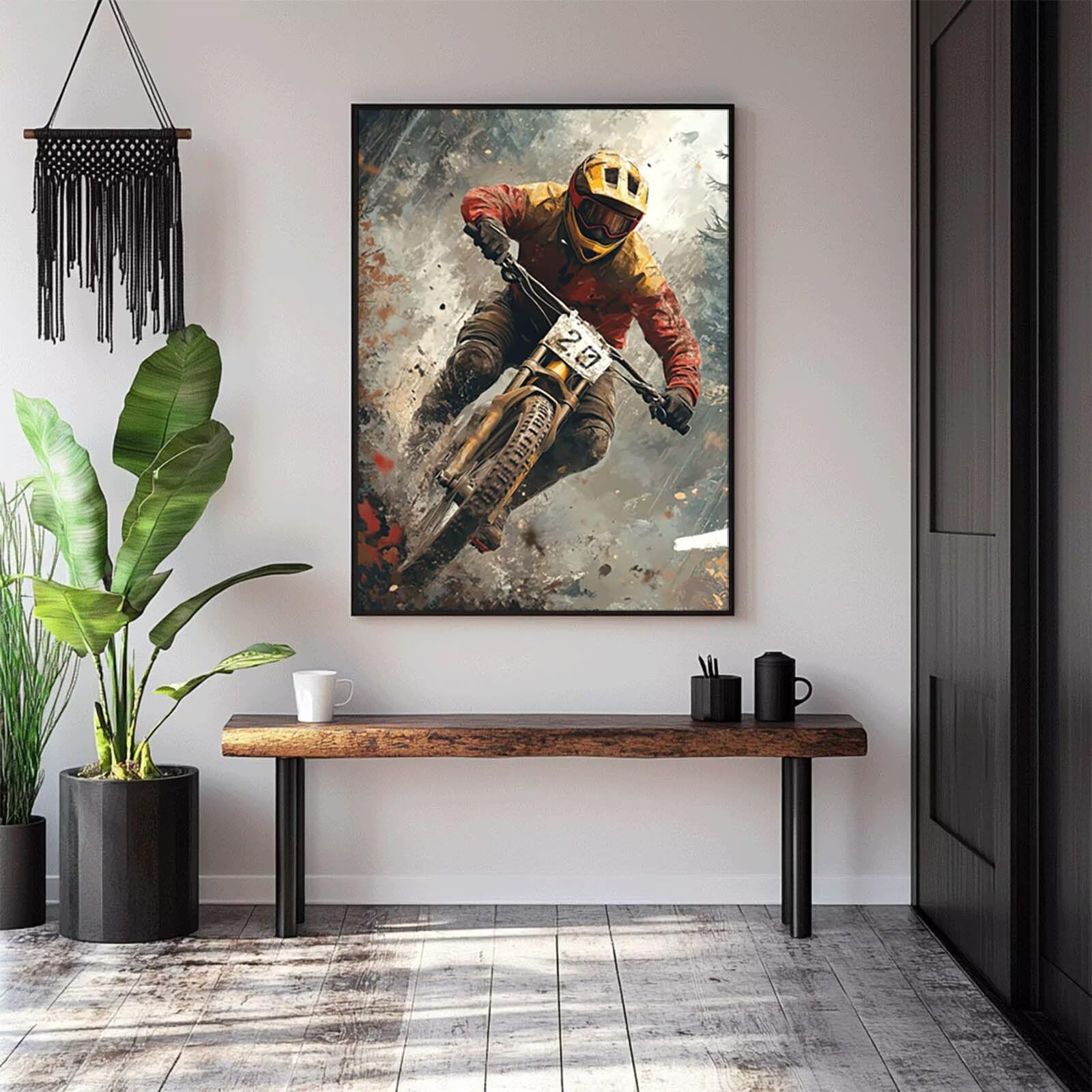 5D DIY Moto Diamond Painting Adulto Kit Uomo Strass Ricamo Punto Croce Pittura Diamante Adulto 135 x 100 cm Pittura Diamante Tempo Libero Creativo Adulti per Decorazione Murale Uomo THDZ-03805