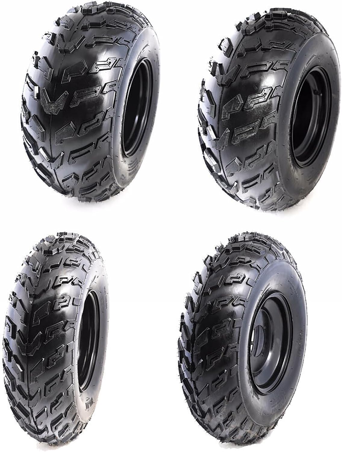 Two Sets of 23x7-10 22x10-10 ATV/UTV Quad Golf Cart Tire Rim Go Kart Wheel