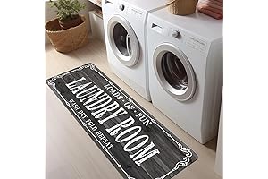 Farmhouse Cekene Runner: Adorn Your Laundry Room in Non-Slip Style
