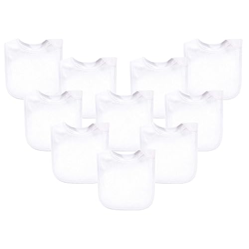 Miniatura 15 de Hudson Baby Rayón unisex para bebé de bambú de rizo baberos, color negro y blanco, talla única Negro Blanco,Azul Naranja Lima,Cítrico,púrpura, menta