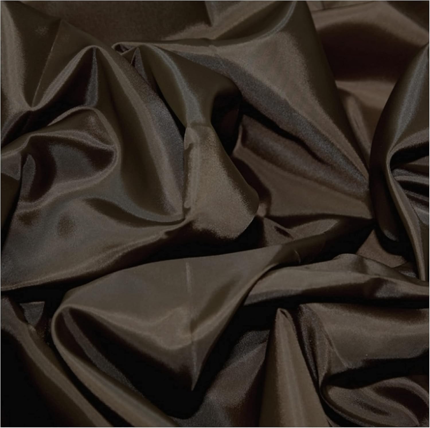 Chocolate Brown Antistatic Lining Fabric Polyester Silky Fabric 54gsm