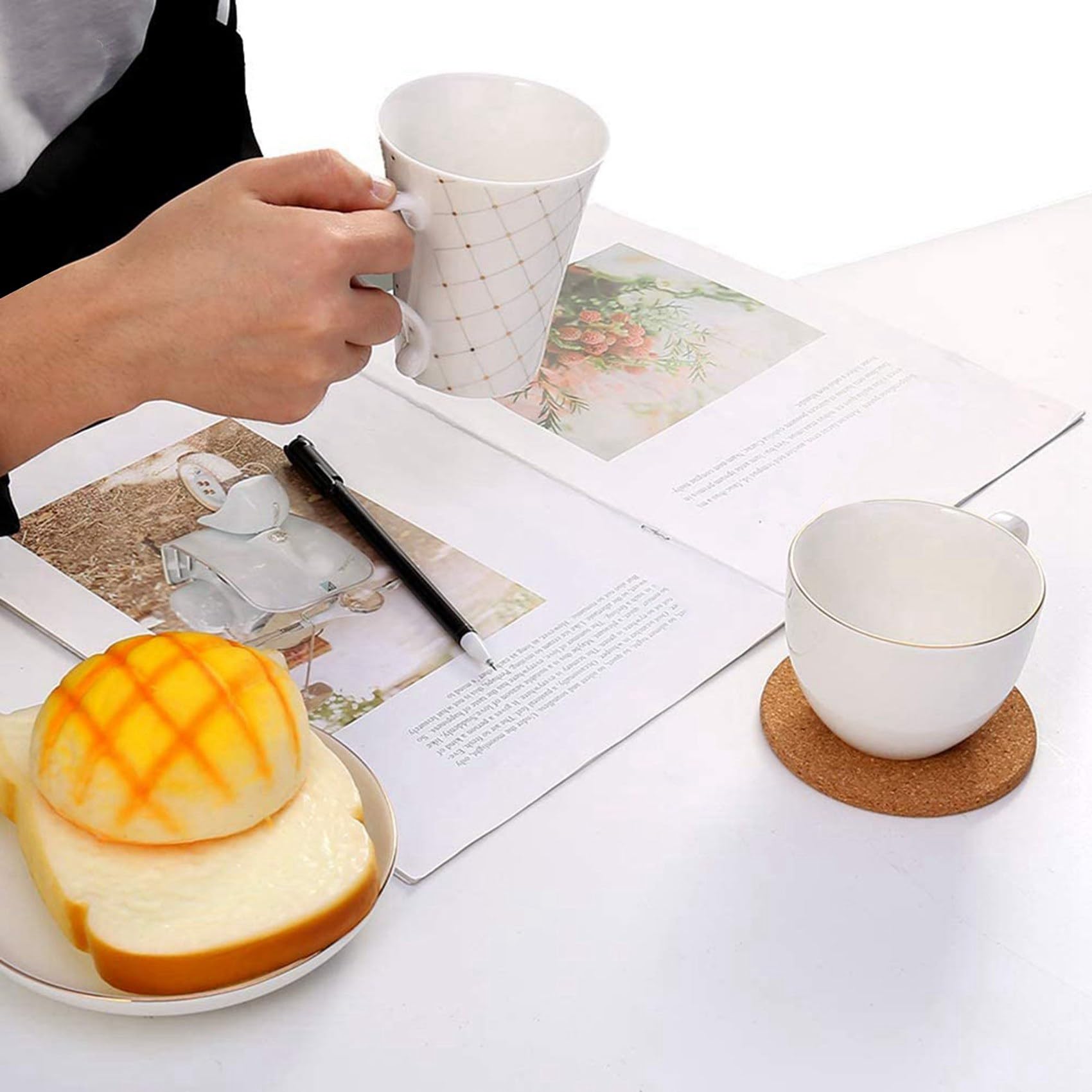 100 Paquets de sous-Verres en LièGe pour, sous-Verres de Bar Absorbants RéSistants à la Chaleur Soucoupes RéUtilisables pour Verres à Vin Tasses Tasses