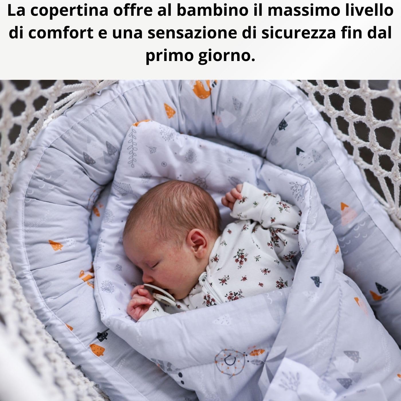 Bellochi Copertina Avvolgente Neonato - Universale Sacco Neonato per Ovetto Carrozzina Gondola Seggiolino Auto - 100% Cotone Antialergico - (Beige Dots)