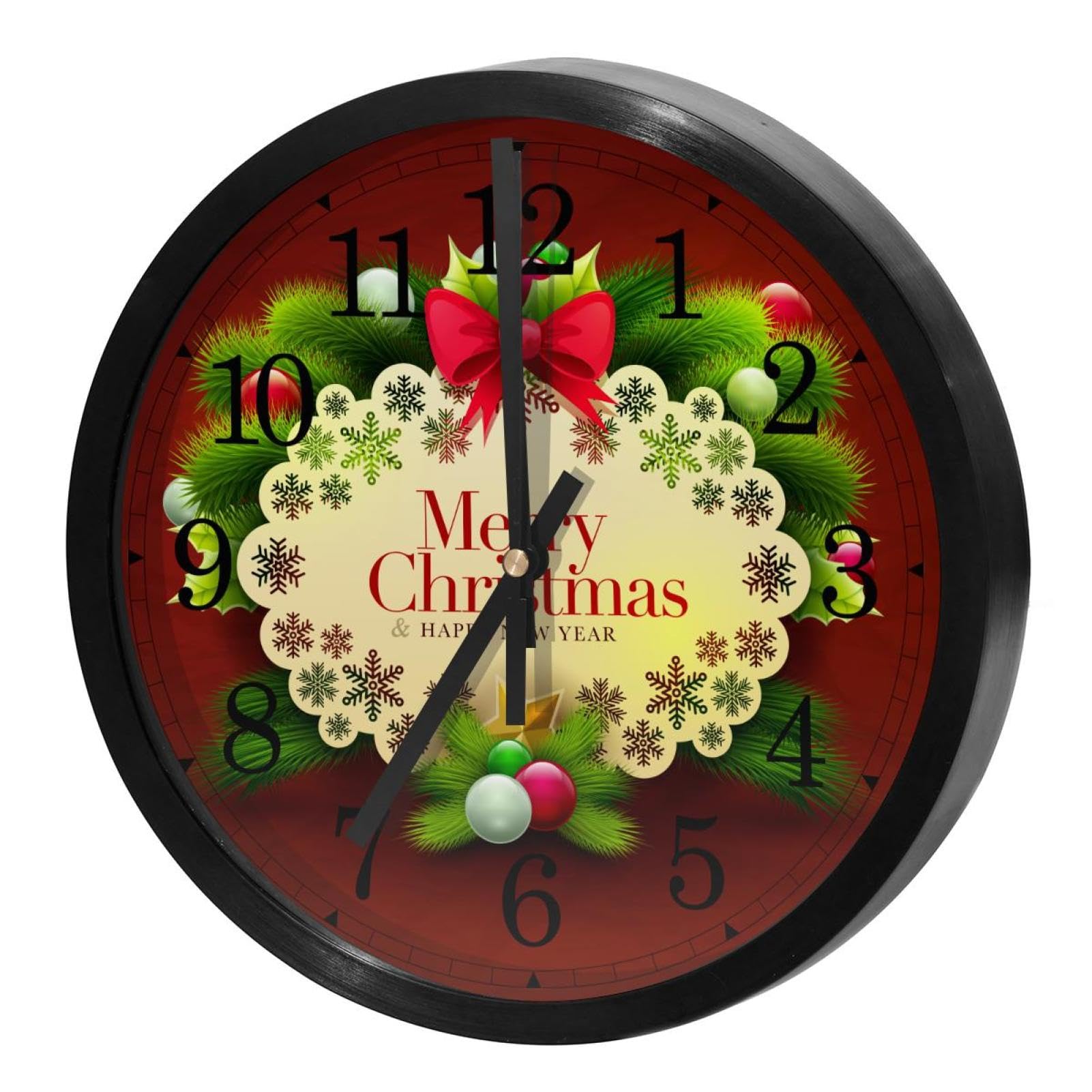 Horloge murale à quartz thématique de Noël comme cadeau idéal de fin d'année