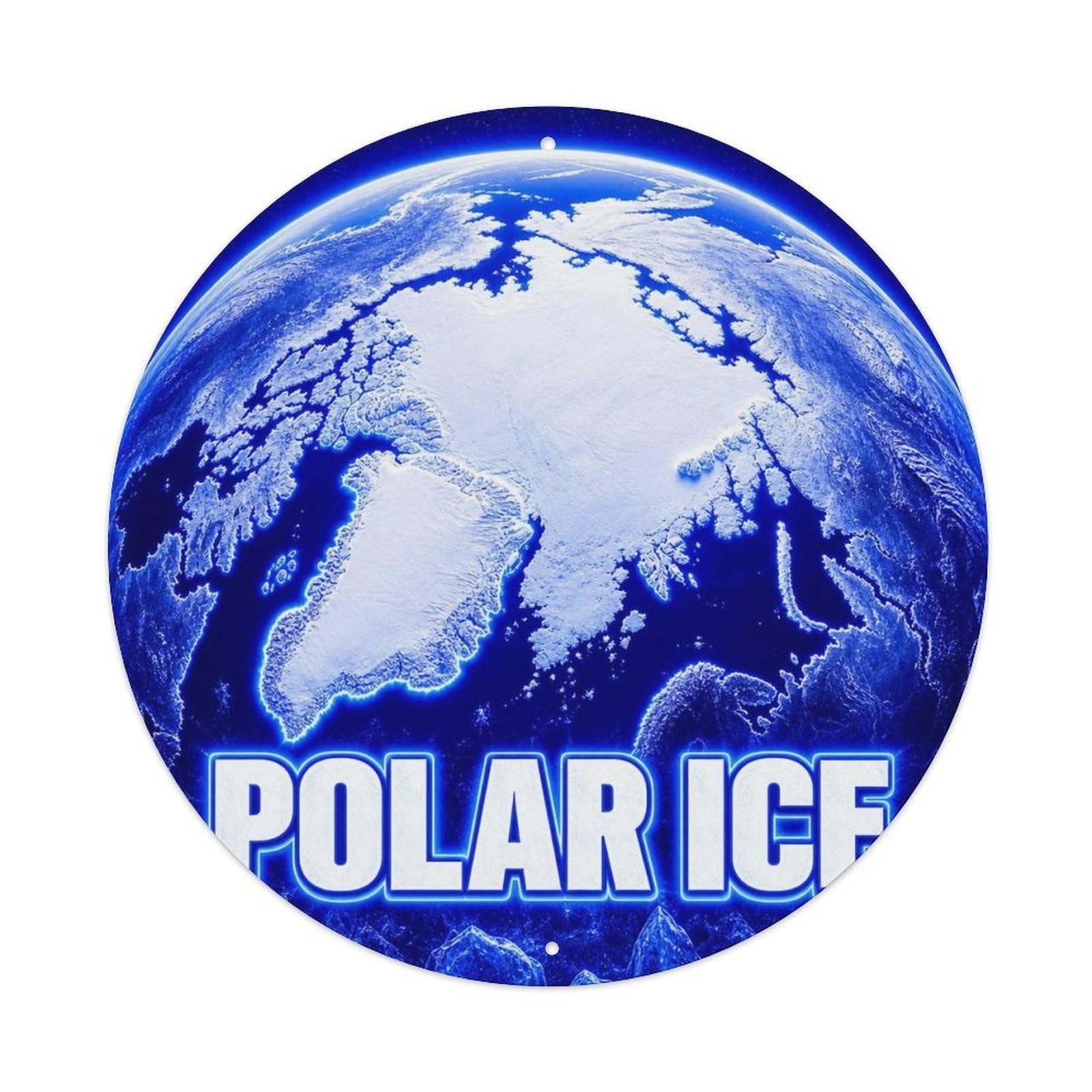 Astronomy Celestial Earth Polar Ice Universe Cosmos Metal Tin Sign