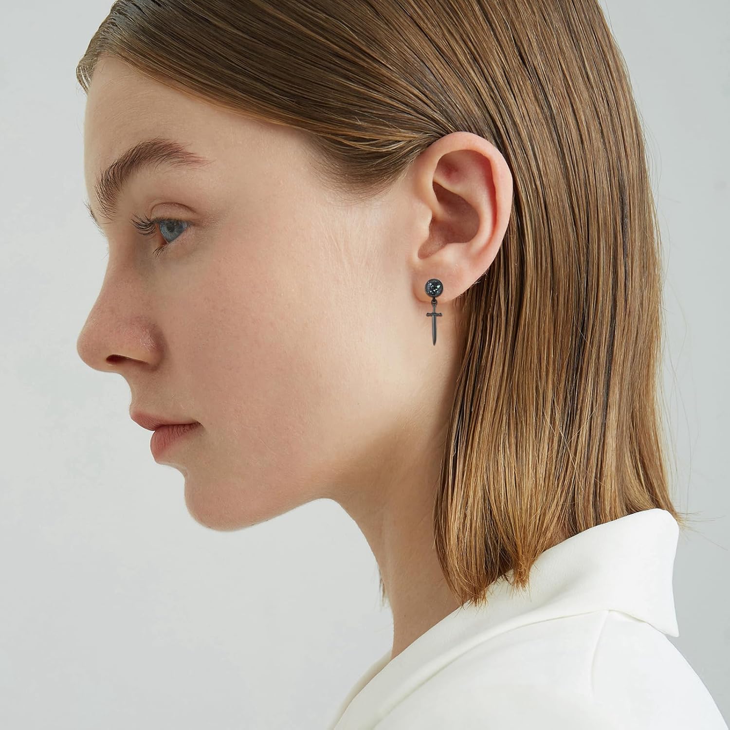 Black Dangle Drop Earrings 925 Sterling Silver Turquoise Earrings Jewelry Gifts for Women Men - Image 6