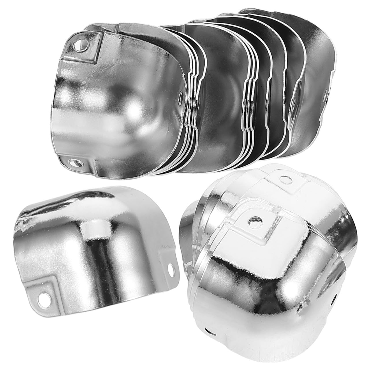 BESTYASH Lot de 20 protections d'angle en aluminium pour mallette à outils et valise volante - Coins robustes pour une protection complète des bords lors du transport et des voyages - Acier inoxydable