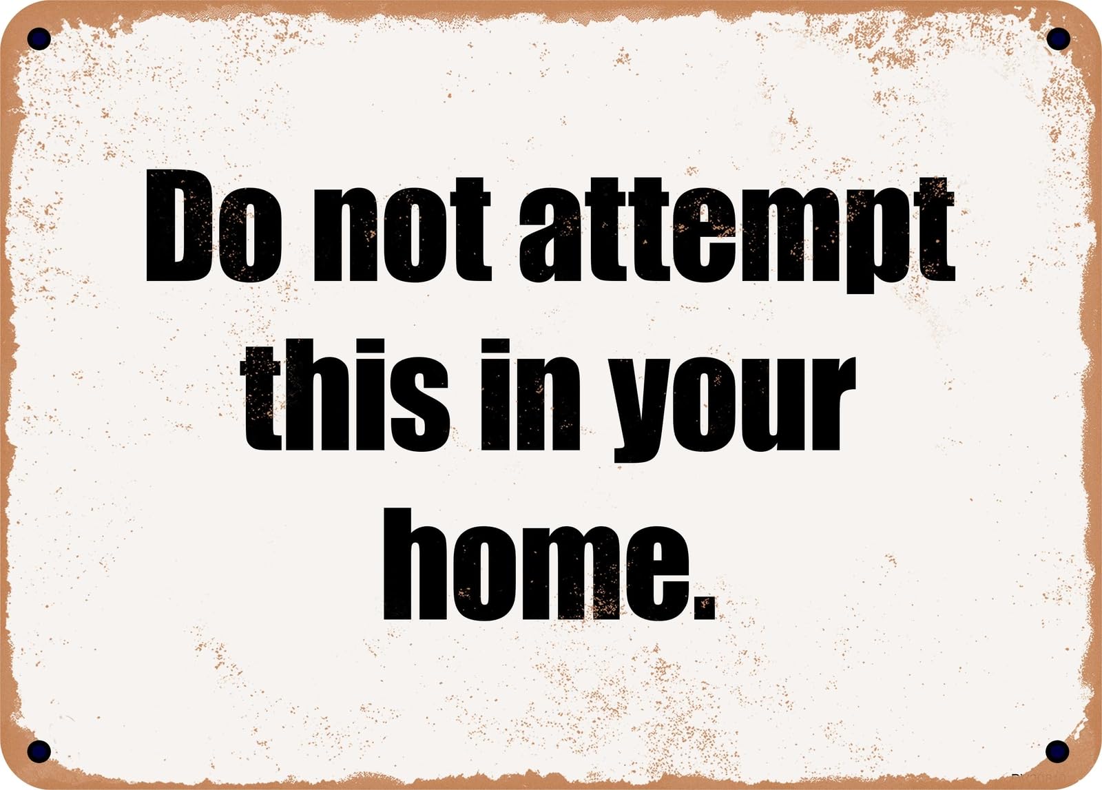 Miaomansenstore Metal Sign - Do Not Attempt This In Your Home Home Decor