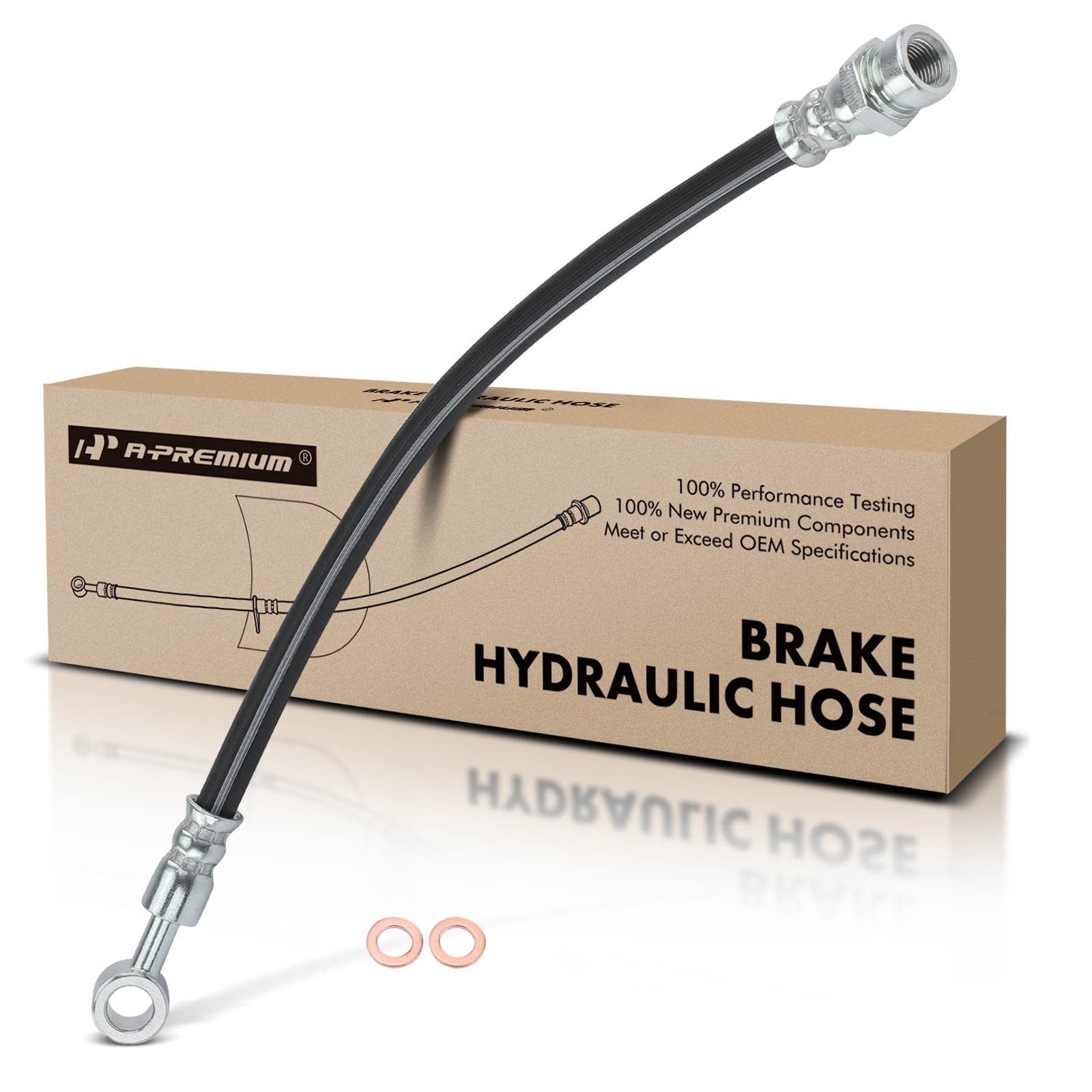 A-Premium Rear Driver or Passenger Brake Hydraulic Hose Compatible with Hyundai Models - Azera 2006-2011, Sonata 2006-2010 - Replace# 587440A000-image-10