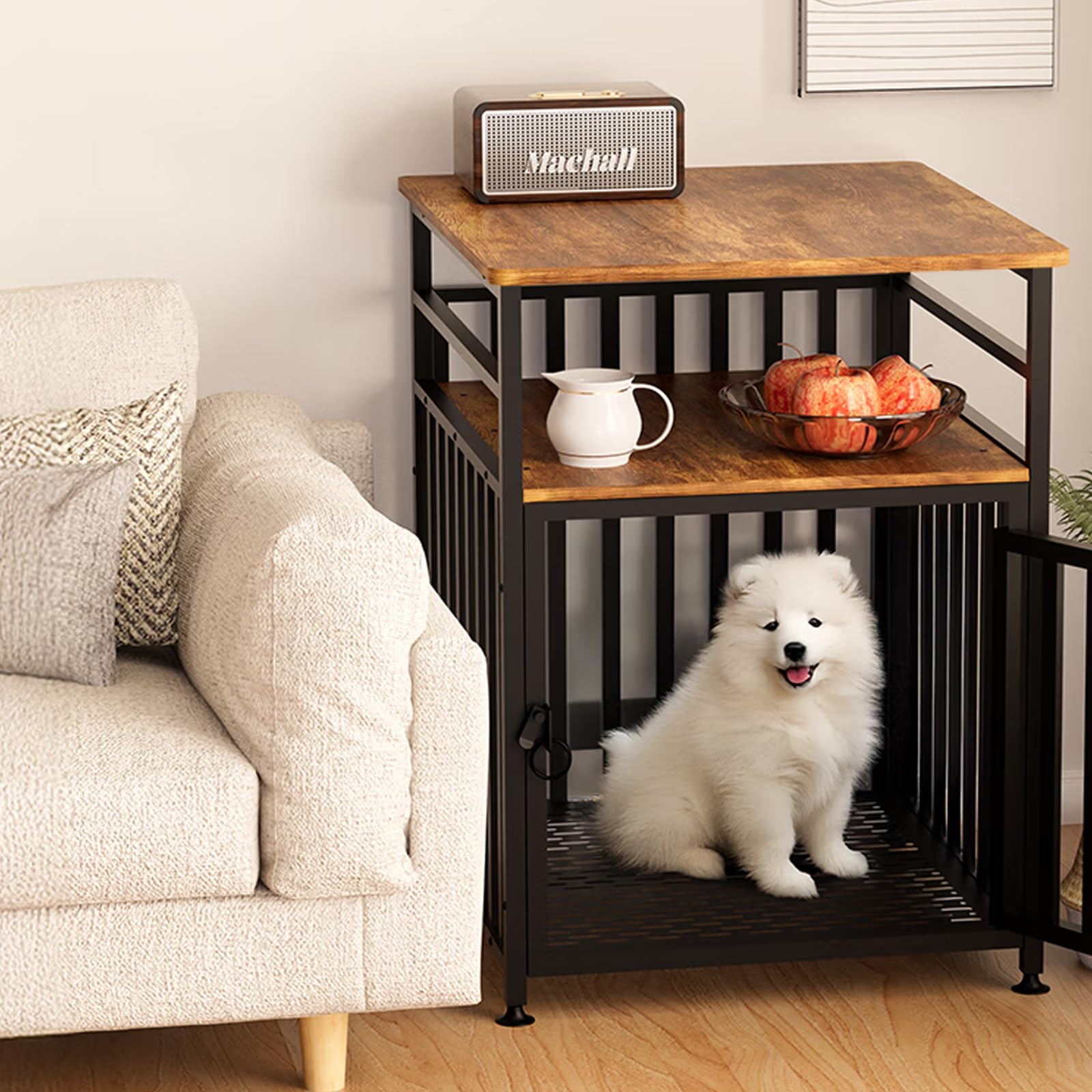 Amazon.co.jp: JSTTANC 犬用ゲージ 中小型犬用 アイアンウッド製造