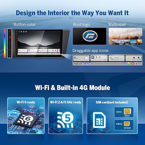 Miniatura 9 de Eonon Estéreo de coche de 6+64 GB para BMW Serie 3 2005-2011 (E90E91E92E93), Android 13 Wireless CarPlay y Android Auto, unidad principal de 9