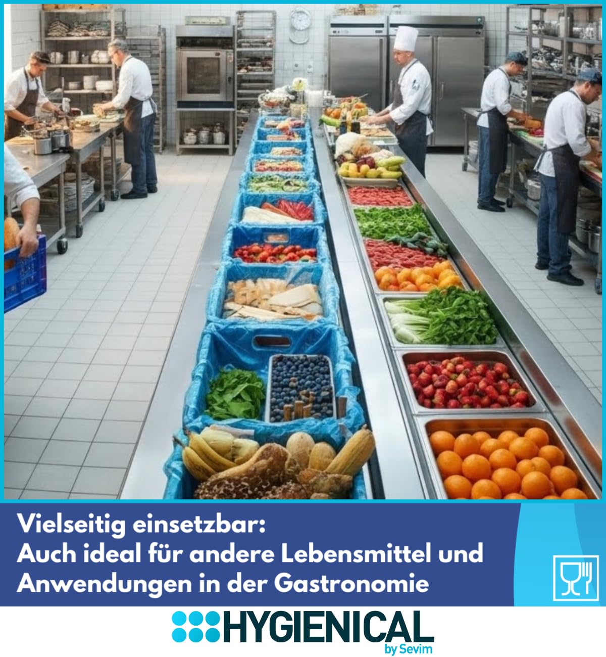 500 Einlegesäcke Fleischkistensack HDPE 10 µm – lebensmittelecht, reißfest & flüssigkeitsdicht – Auskleidungssack für E2‑Kisten/Eurobox – Gastronomie & Metzgereibedarf