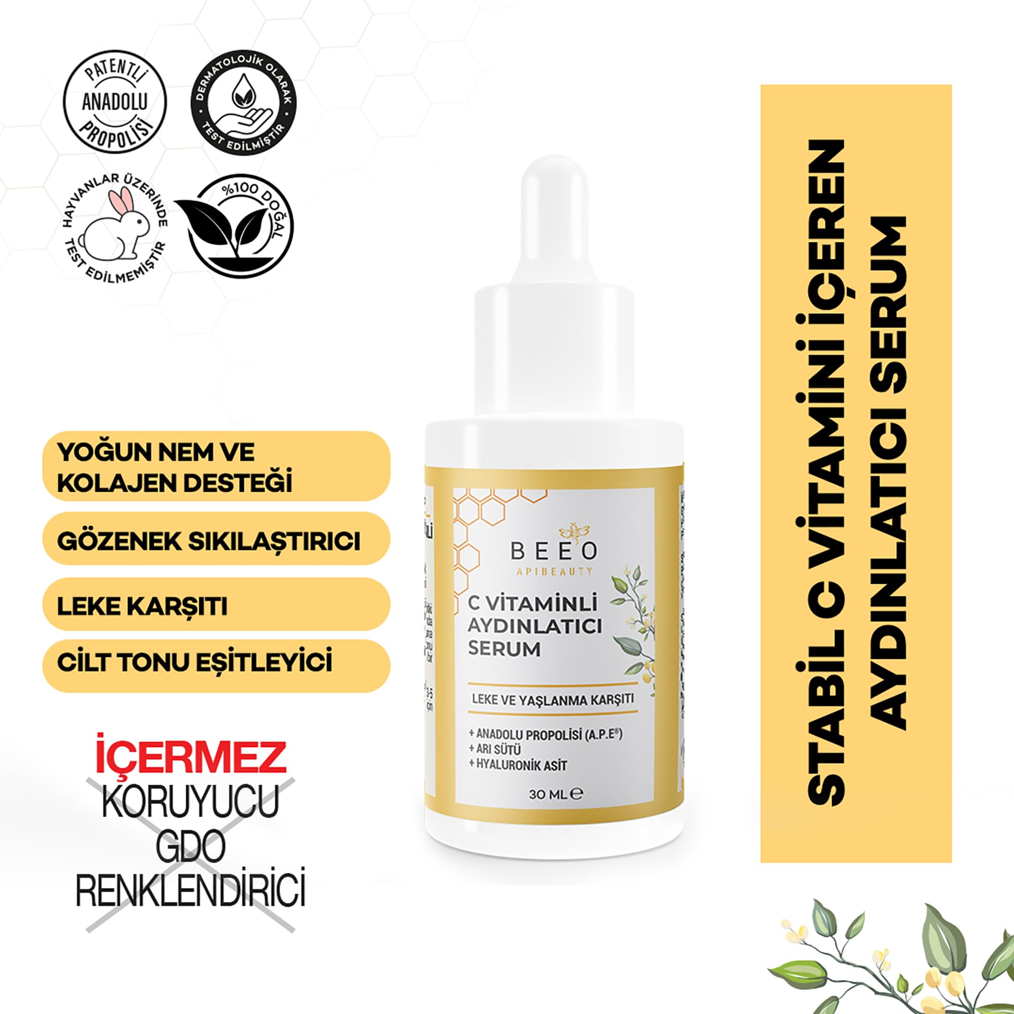 Bee'o C Vitaminli Aydınlatıcı Serum, 30 ml