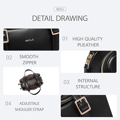 Keyli Swing Zip Shoulder Bag Fashion Purses for Women, Leather Shoulder Handbag Top-Handle Hobo Bags with Adjustable Strap