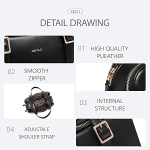 Amazon.com: Keyli Double Zip Shoulder Bag for women Swing bags