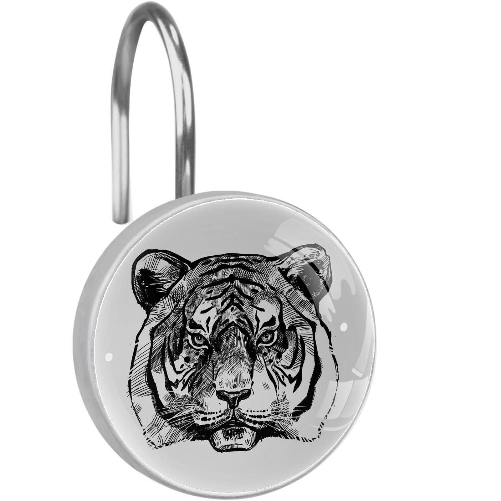 Crochets pour rideau de douche tigre pour sublimer votre rituel