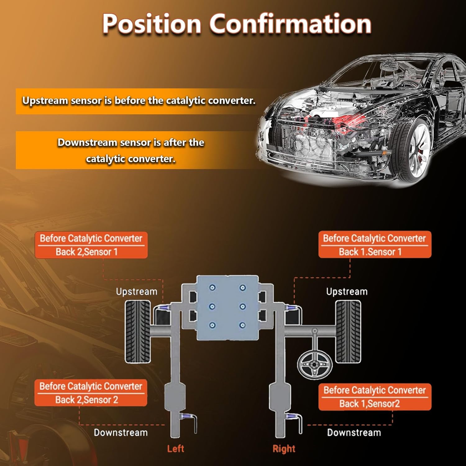2Pcs Oxygen Sensor Upstream Downstream O2 Sensor Compatible with Toyota 2005-2011 Camry 2.4L 2006-2008 RAV4 2.4L Replaces# 234-4622 234-9049