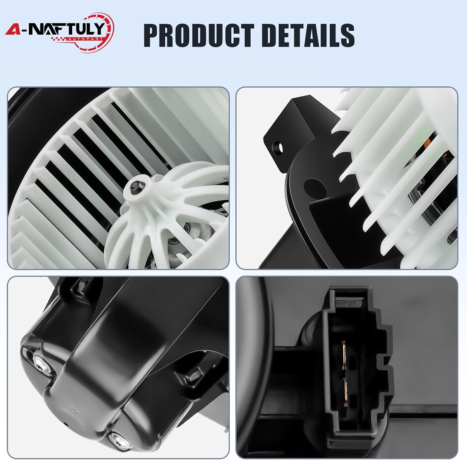 HVAC Heater Blower Motor Fits for Audi Q7 2007 2008 2009 2010 2011 2012 2013 2014 2015, Volkswagen VW Touareg 2004-2010, AC Motor Fan Replacement, 7L0-820-021-Q, 700262