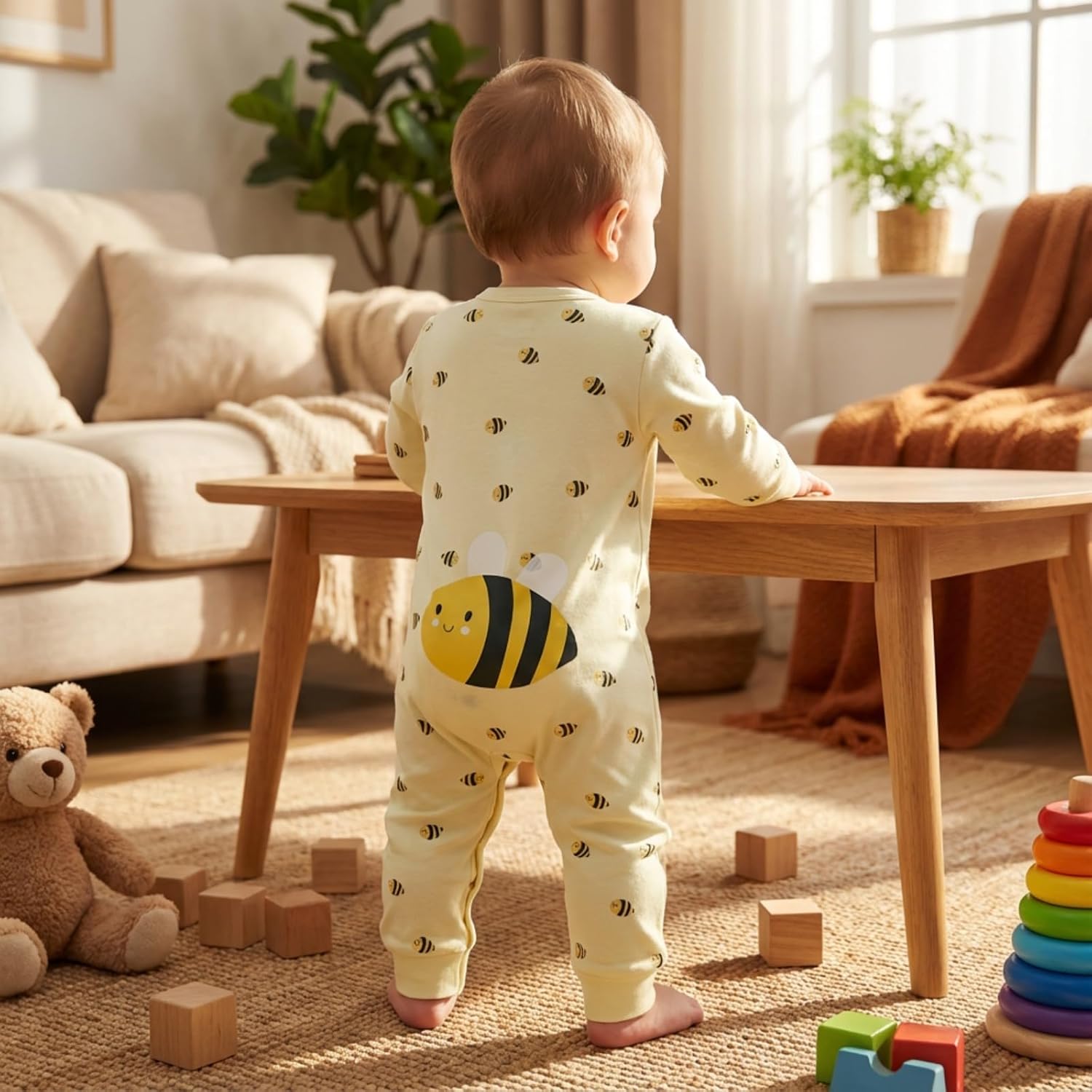 Baby Boy Rompers Long Sleeve Animal Print 2 Way Zipper Rompers Toddler Outfit Clothes Jumpsuit - Image 4