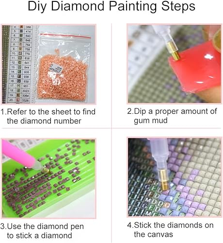 Miniatura 7 de XEL Pintura de diamante personalizada de la foto, kits de pintura de diamantes personalizados para adultos y niños, arte de diamantes personalizado