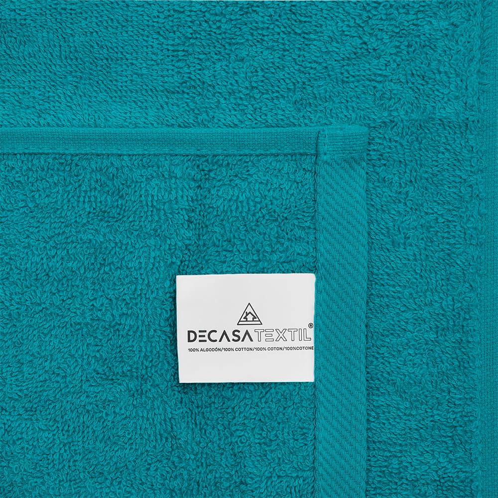 DECASATEXTIL Lot de 2 serviettes de bain extra larges 100 x 150 cm coton 450 g/m² - Serviettes de douche premium et absorbantes pour maison, spa ou salle de sport (océan)