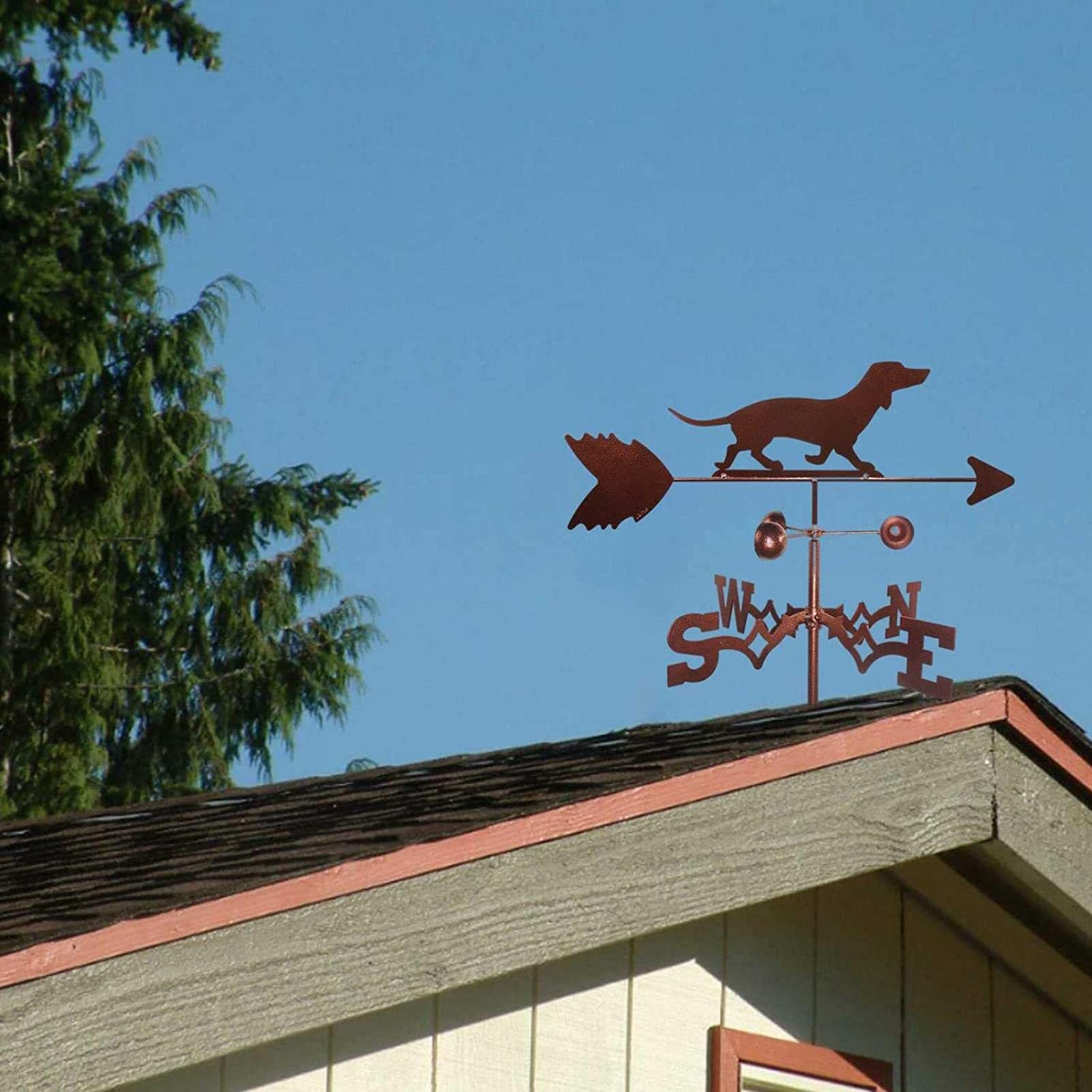 Girouette - Ornement Chien - Acier Inoxydable - Indicateur De Direction