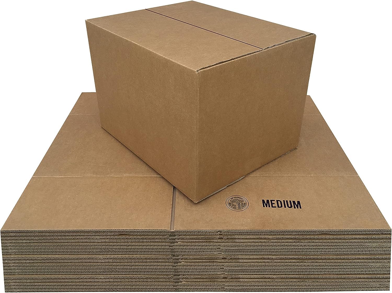 Set mit 10 Umzugskartons Größe L | amerikanische Kiste 55 x 35 x 33 cm | leichte Produkte bis zu 20 kg | 1 Rolle Scotch Kraft gratis | Kleidung, Wäsche, Bücher, nicht zerbrechliche Gegenstände