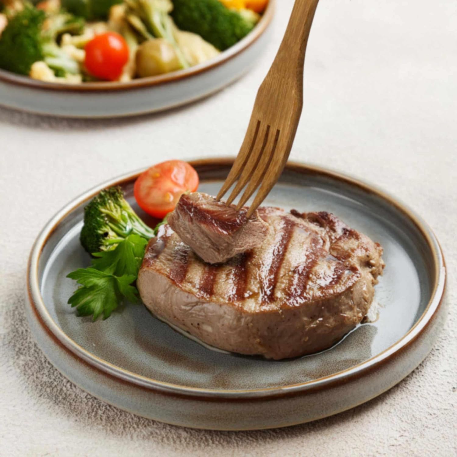 BambooMN Premium Solid Bamboo Dinner Fork 8" - All Natural Reusable Dinnerware - 100 pcs