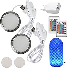 Pack of 2 3D Printer LED Lamp Kit for Bambu Lab A1/A1mini/P1S/P1P/X1C, 3D Printer Part LED Light Strip Lighting Strip Model Set with USB Adapter, Night Light Models Replacement, RGB Light