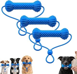 Dog Dual-Action Canine Dental Prop Chew Toy for Easier Teeth Brushing (3pcs)