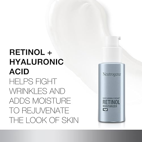 Miniatura 3 de Neutrogena Crema Hidratante de Noche Retinol para Reparación Rápida de Arrugas, Crema Facial Anti-Edad con Retinol y Ácido Hialurónico, 1 onza