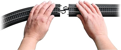 Miniatura 9 de Bachmann Trenes - RERAILER RECTO A PRESENTACIÓN E-Z 9" (2/tarjeta) - Riel de aleación de acero con plataforma negra - Escala HO