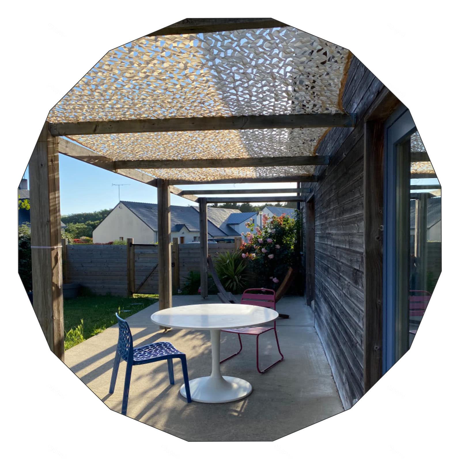 Camouflage Netting Hunting, Beige Camo Shade Net, Camouflage Net for Military Pergola Terraces, 1.5x2/3x4/5x6m Sunscreen Net, Outdoor Camouflage Accessories,2x2m(6.6 * 6.6ft)