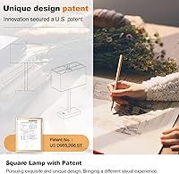 Vista 6 de Lynnoland Juego de 2 lámparas de noche de 21 pulgadas con tomas USB A+C y CA, control táctil, regulables de 3 vías, para dormitorio, sala de estar