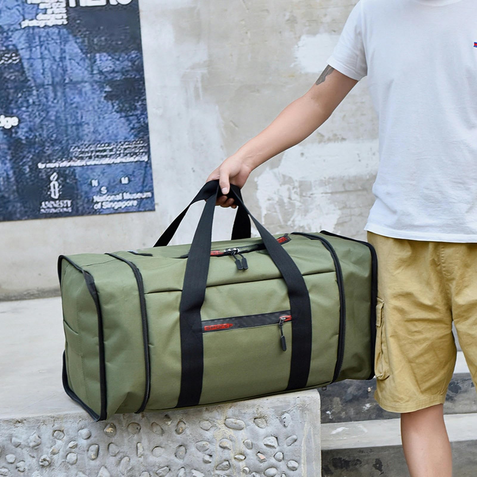 Borsa da Viaggio Borsa Portabagagli, Borsa da Viaggio, Sacchetto Pieghevole Impermeabile del Bagaglio, Sacchetto di Stoccaggio
