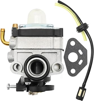 Hoypeyfiy Carburetor Kit Replacement for Makita BHX2500 BHX2500V BHX2500CA PB2504 24.5cc Leaf Blower, Replace 168641-9 592-60220-01 592-60220-00, with Gasket and Fuel Line