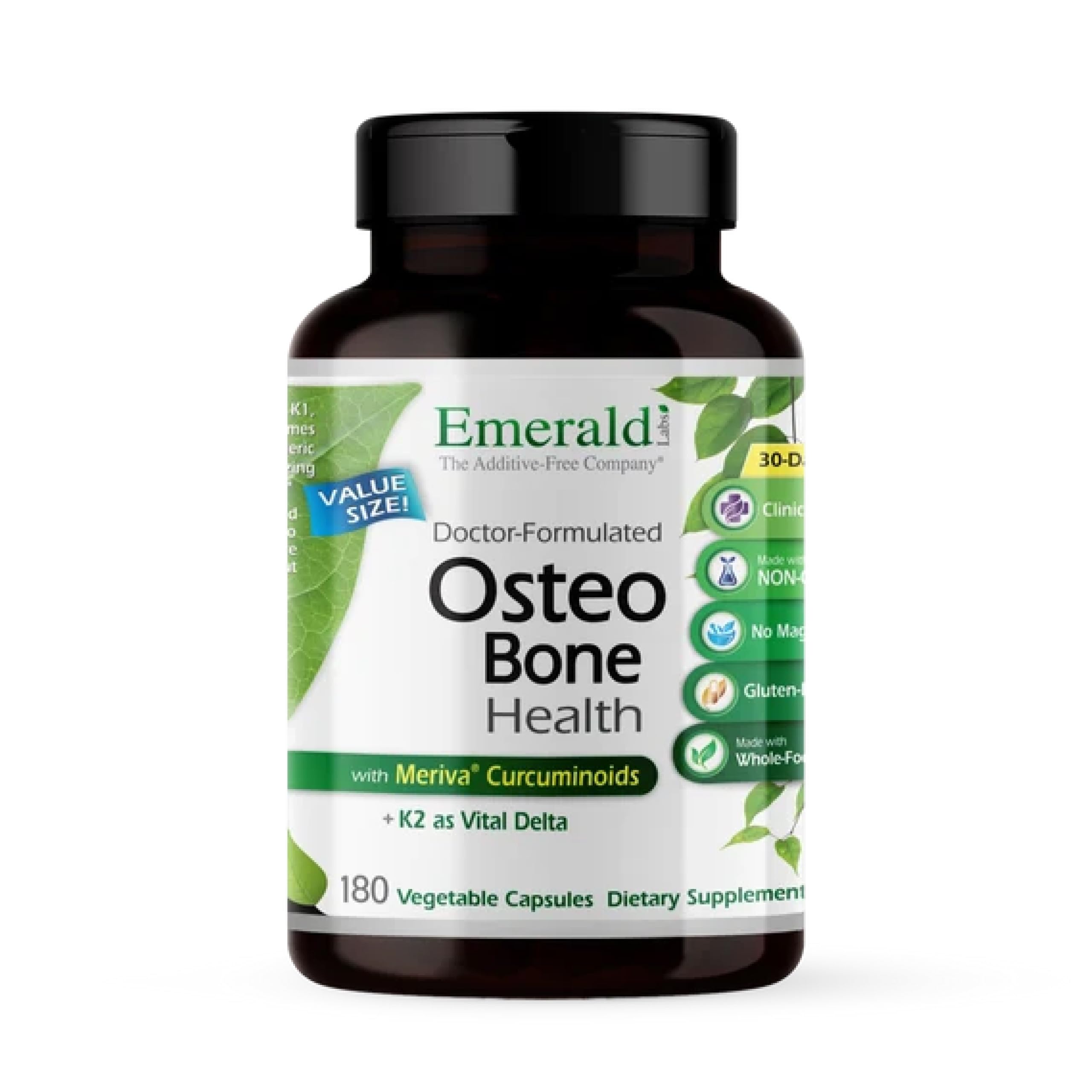 EMERALD LABS Osteo Bone Health, 180 Vegetable Capsules 180 Count (Pack of 1)