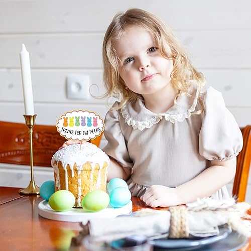 Miniatura 5 de AnyDesign 48 piezas de Pascua con palitos de punta de pegamento de doble cara coloridas palillos para cupcakes palillos de comida para Pascua