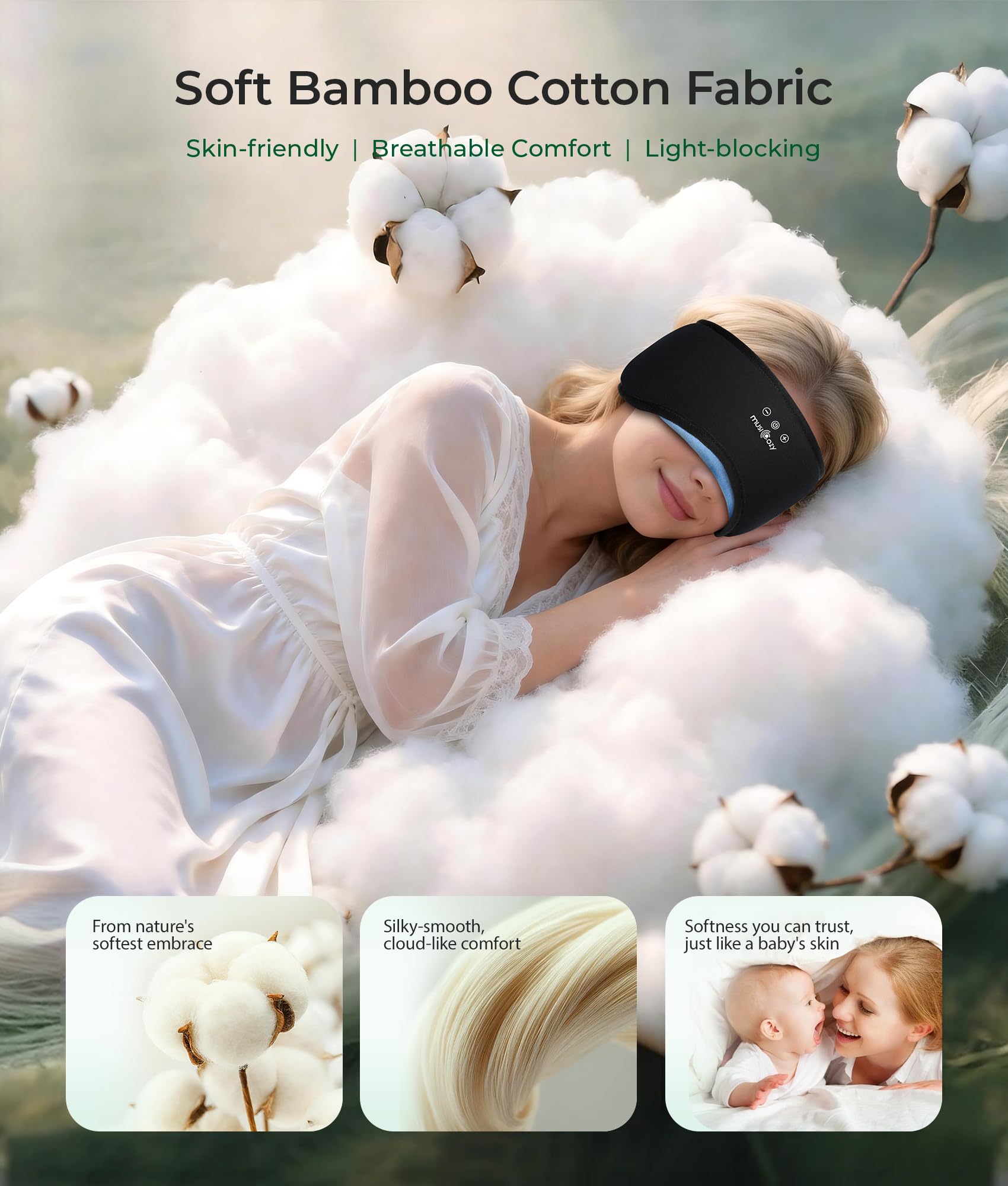 Photo 1 of MUSICOZY Bluetooth Sleep Mask Headphones