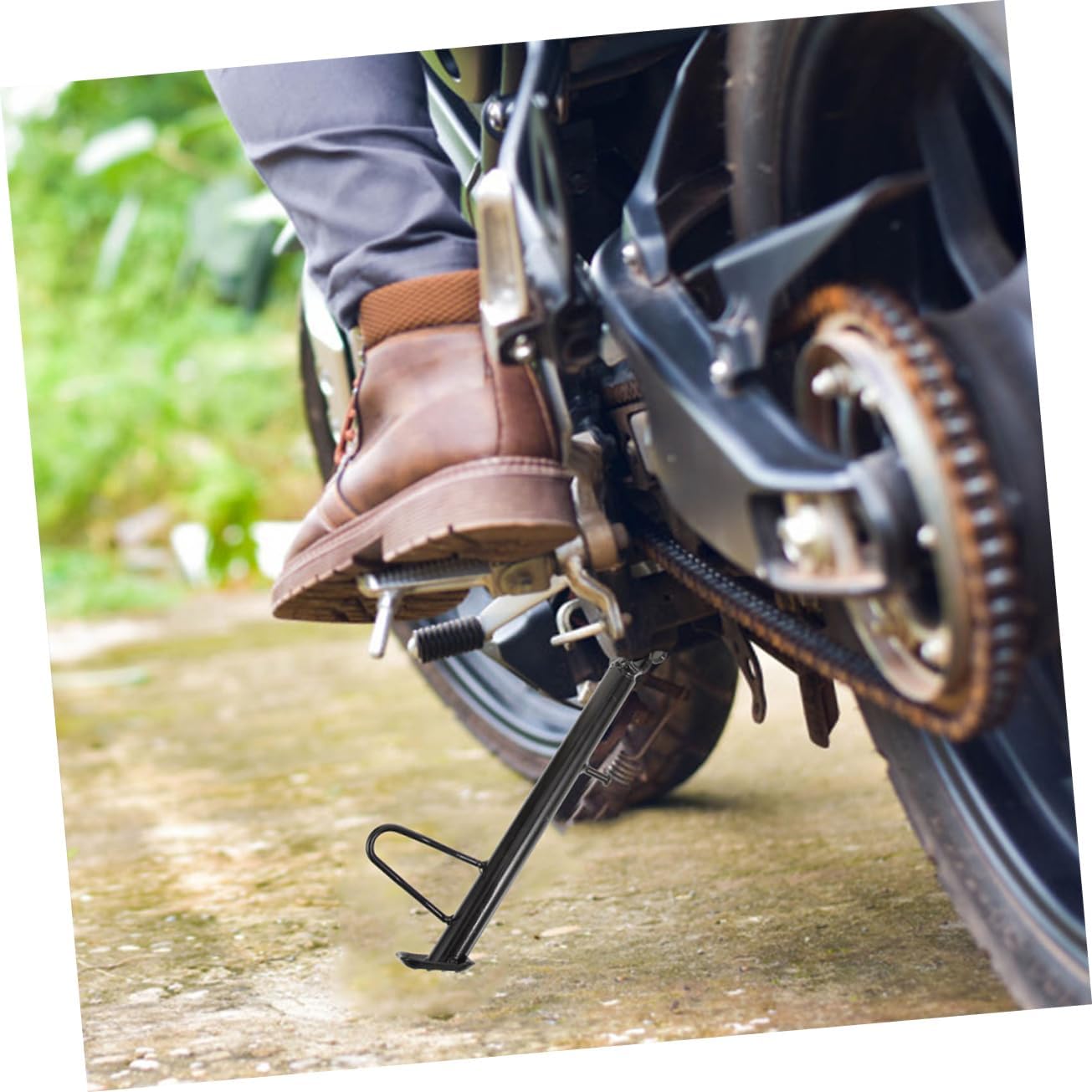 Motorcycle Foot Stand Accessories Metal Kickstand Extension for Safety Convenience Fits Bikes
