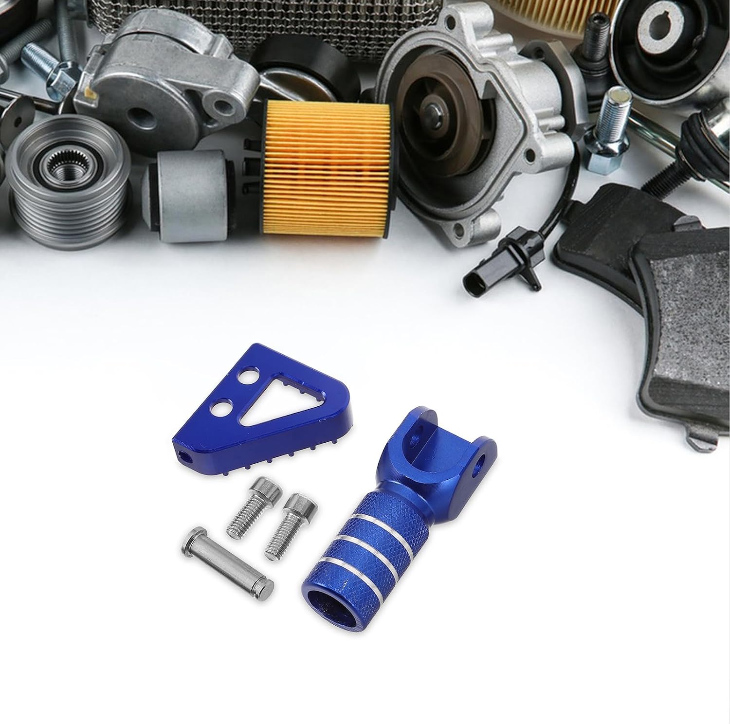 Motorcycle Rear Brake Pedal Step Plate and Gear Shifter Lever Peg Made of Sturdy Aluminum Alloy with Enhanced Control and Precision Design for Motorbike Riding